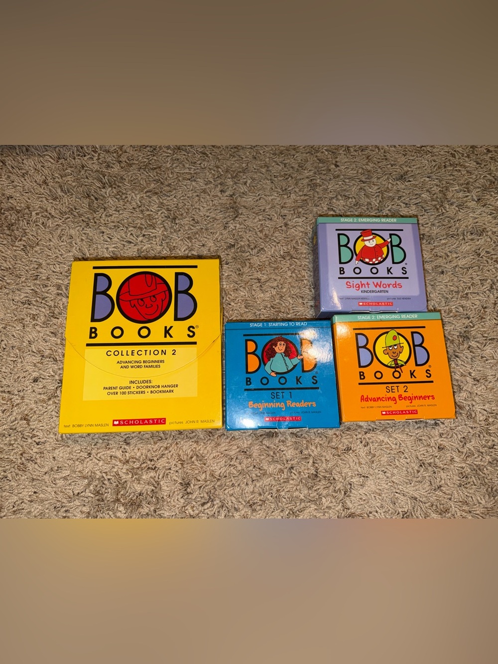 4 sets of bob scholastic early reader book sets